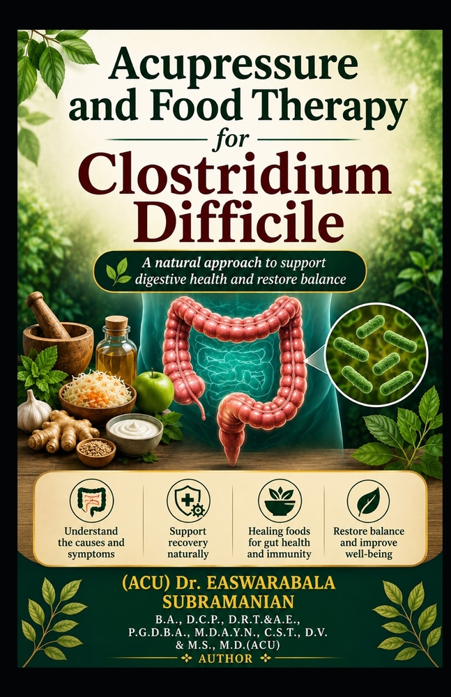 Acupressure and Food Therapy for Clostridium difficile infection: Clostridium difficile infection cover