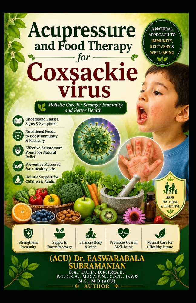 Acupressure and Food Therapy for Coxsackie virus: Coxsackie virus cover