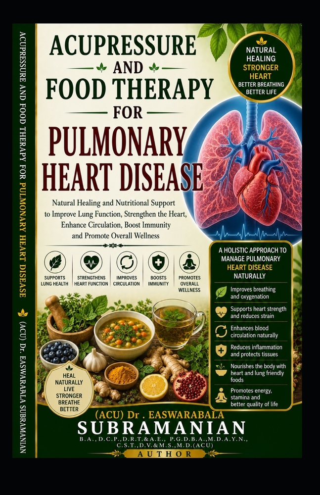 Acupressure and Food Therapy for Pulmonary heart disease: Pulmonary heart disease cover