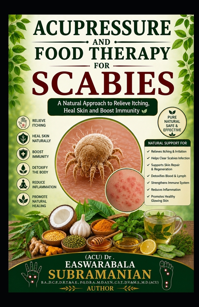 Acupressure and Food Therapy for Scabies: Scabies cover