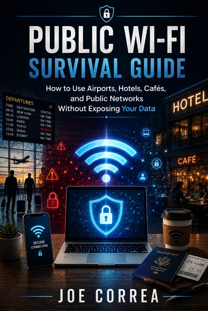Public Wi-Fi Survival Guide: How to Use Airports, Hotels, Cafés, and Public Networks Without Exposing Your Data cover