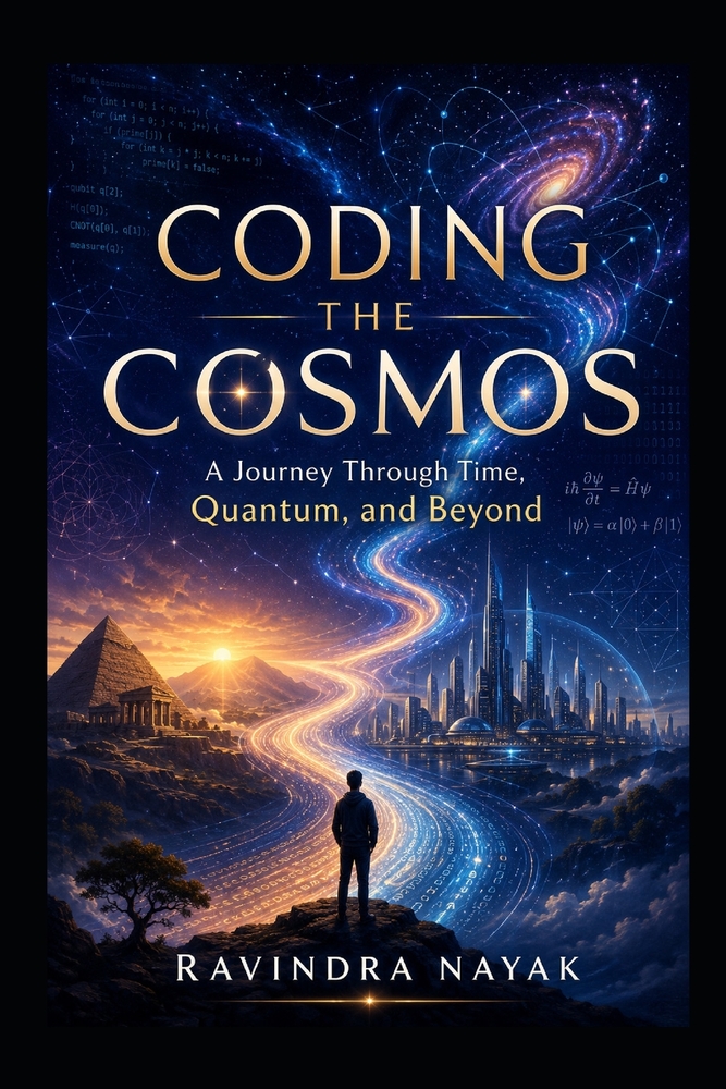 "Coding the Cosmos: A Journey Through Time, Quantum, and Beyond" cover