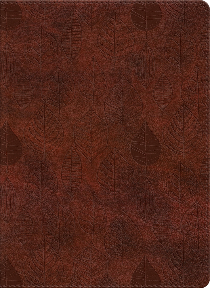 ESV Single Column Journaling Bible (Trutone, Chestnut, Leaves Design) cover