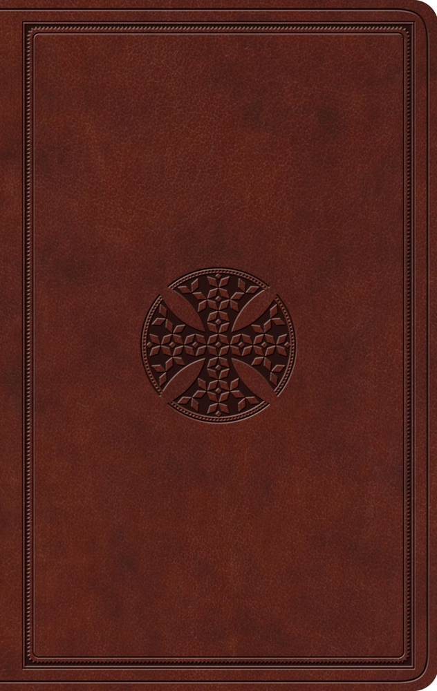 ESV Value Thinline Bible (Trutone, Brown, Mosaic Cross Design) cover