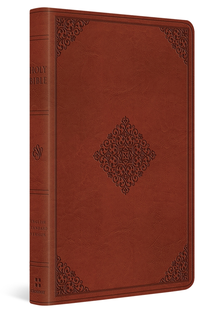 ESV Large Print Value Thinline Bible (Trutone, Tan, Ornament Design) cover