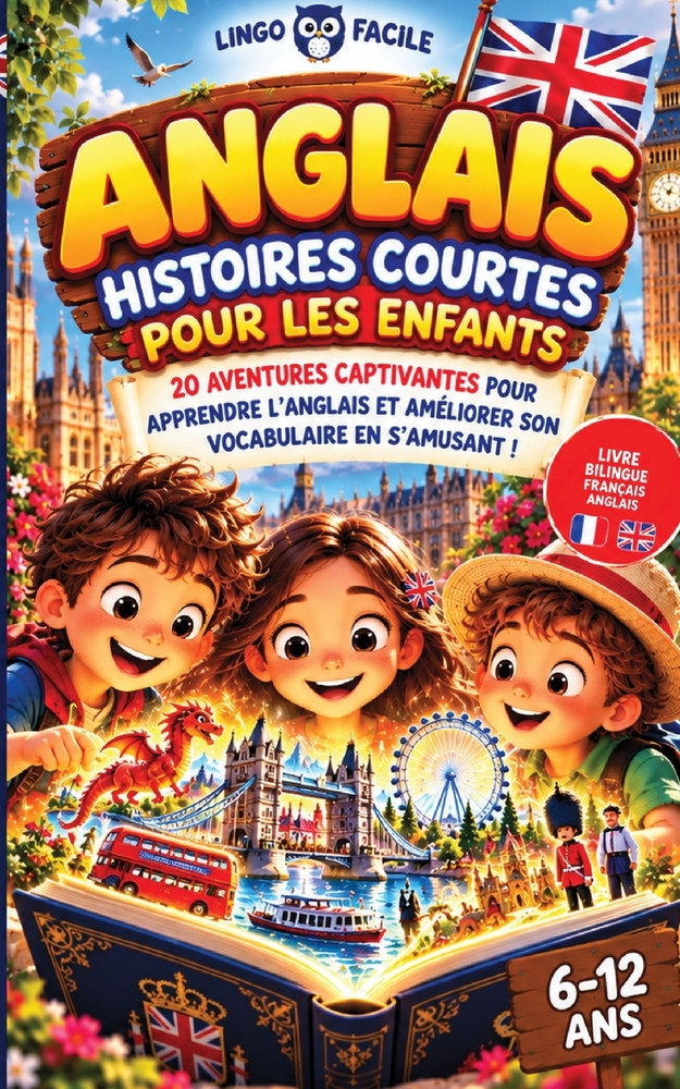 ANGLAIS Histoires courtes pour les Enfants: 20 histoires courtes captivantes pour apprendre l'anglais et améliorer son vocabulaire en s'amusant ! cover