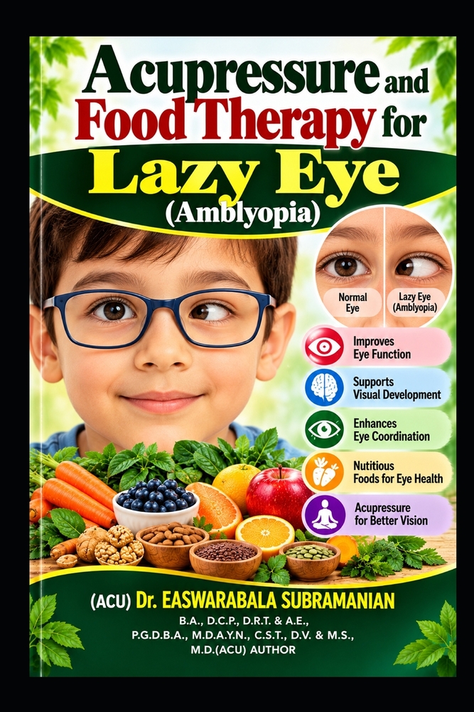 Acupressure and Food Therapy for Lazy Eye (Amblyopia): Lazy Eye (Amblyopia) cover