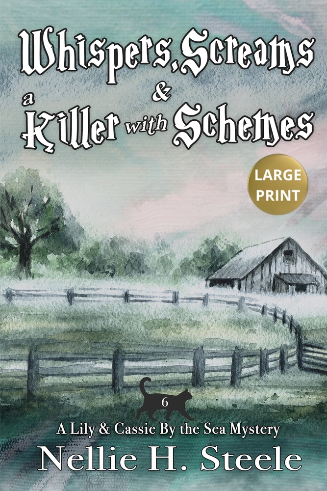 Whispers, Screams & a Killer with Schemes Large Print cover