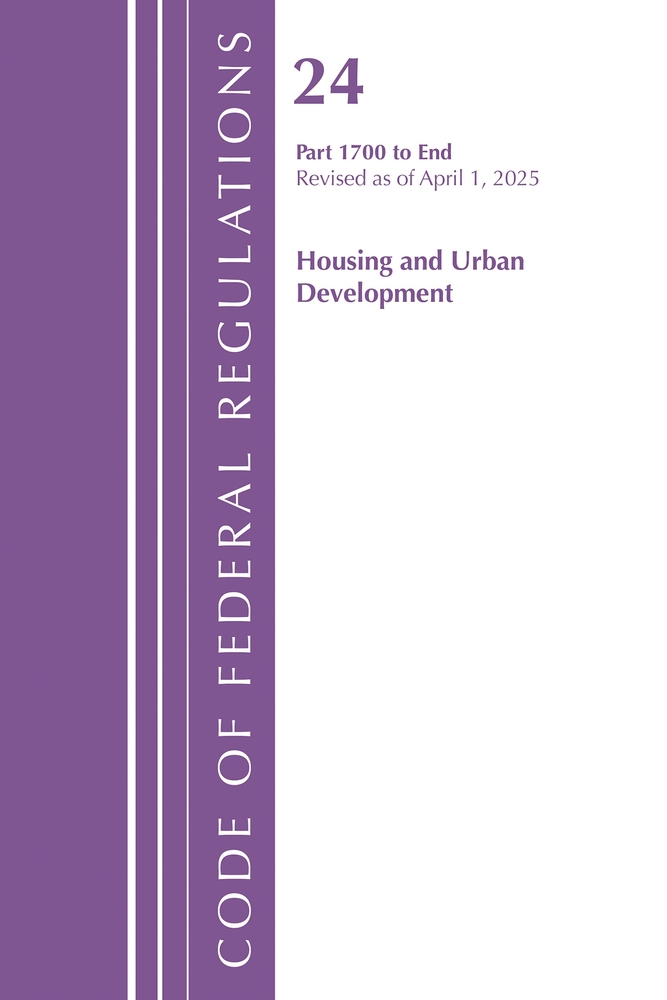 Code of Federal Regulations, Title 24 Housing and Urban Development Part 1700 to End, Revised as of April 1, 2025 cover