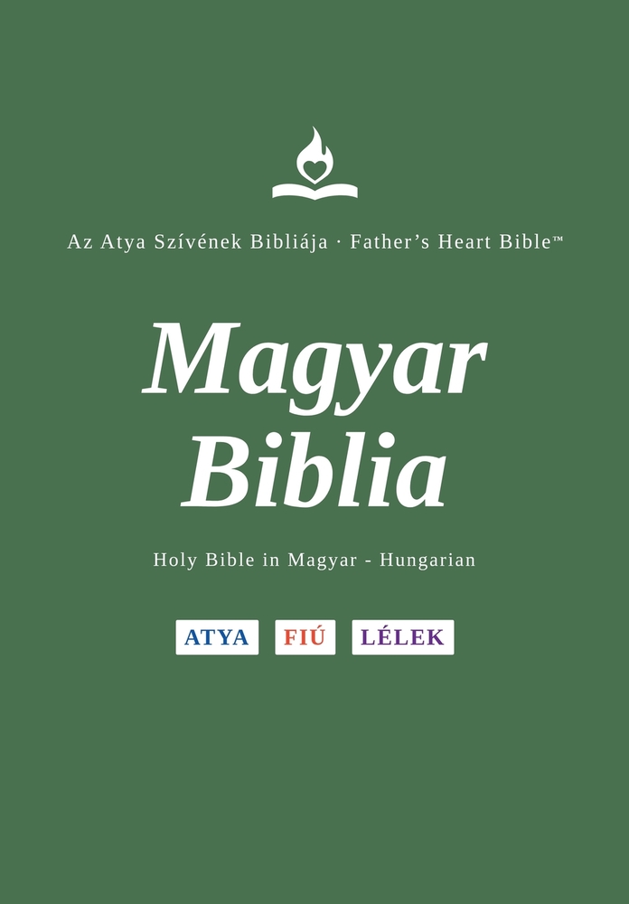 FHB, Hungarian Bible, Red Letter, Hardback, Easy to Read: Holy Bible, Magyar Biblia, Divine Voice Color, Father's Heart Bible cover