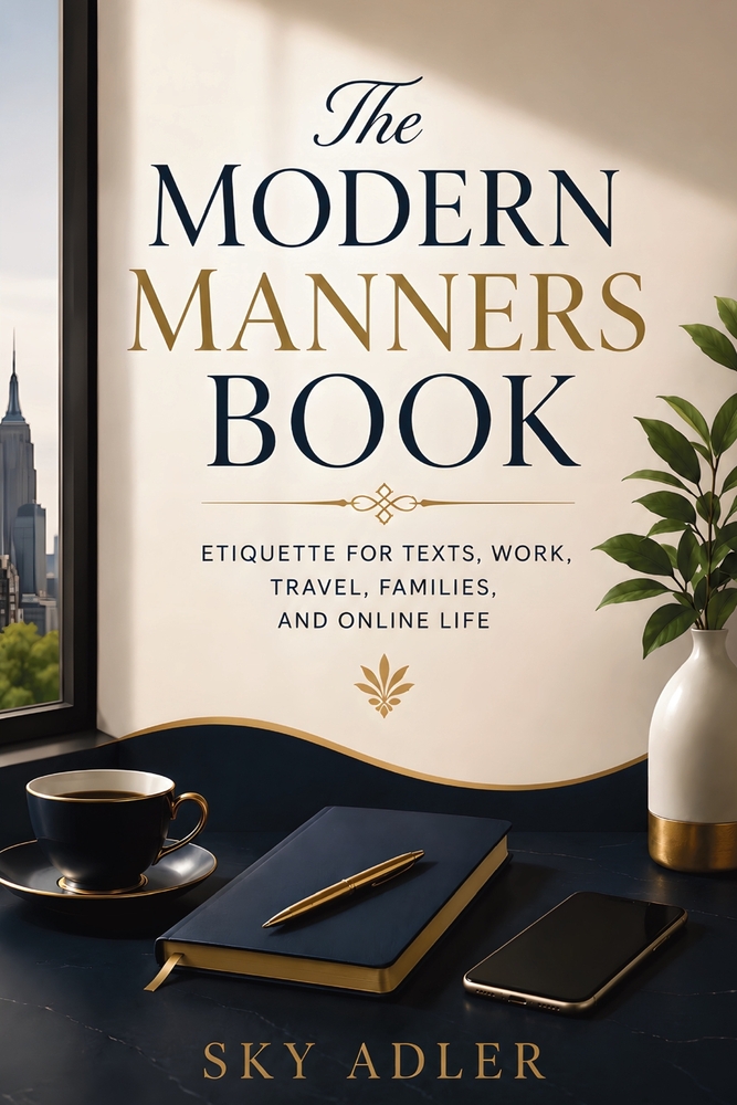 The Modern Manners Book: Etiquette for Texts, Work, Travel, Families, and Online Life cover