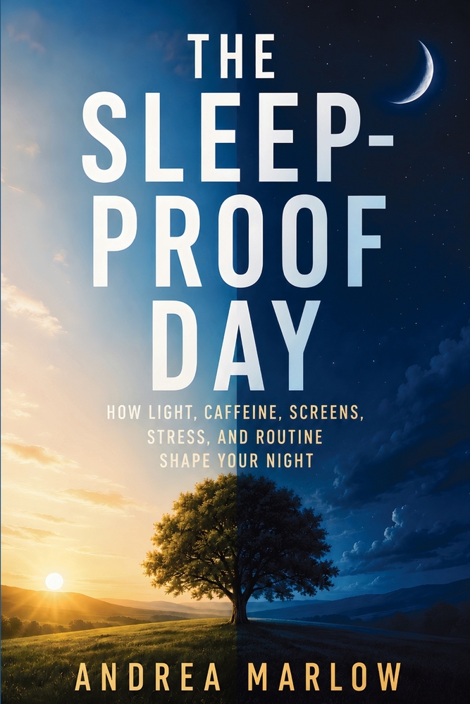 The Sleep-Proof Day: How Light, Caffeine, Screens, Stress, and Routine Shape Your Night cover