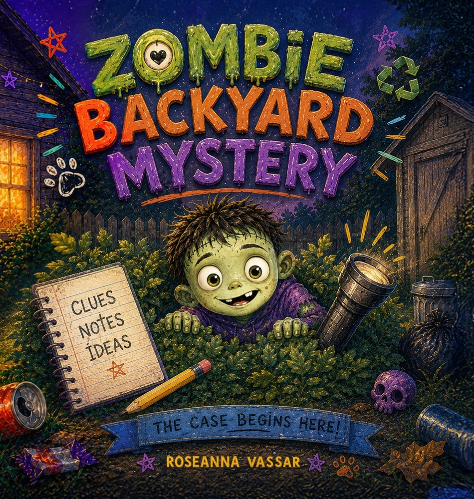 Zombie Backyard Mystery, The Case Begins Here! Clues Notes Ideas cover