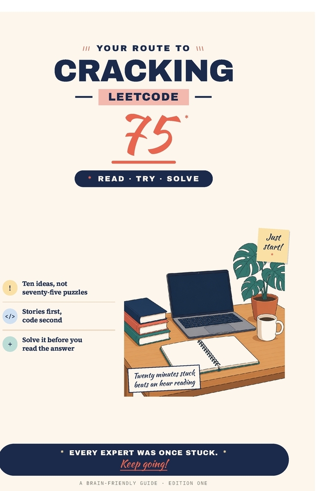 Cracking Leetcode 75 - BW: Learn the Trick, Not the Puzzle (6x9 - Black and White Edition) cover