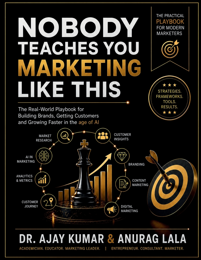 Nobody Teaches You Marketing Like This: The Real-World Playbook for Building Brands, Getting Customers and Growing Faster in the age of AI cover