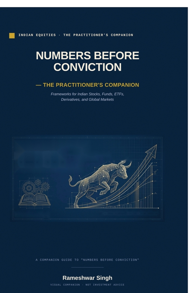 NUMBERS BEFORE CONVICTION - The Practitioner's Companion: Frameworks for Indian Stocks, Funds, ETFs, Derivatives, and Global Markets cover