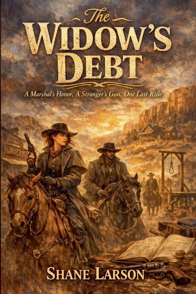 The Widow's Debt: A Marshal's Honor, A Stranger's Gun, One Last Ride cover
