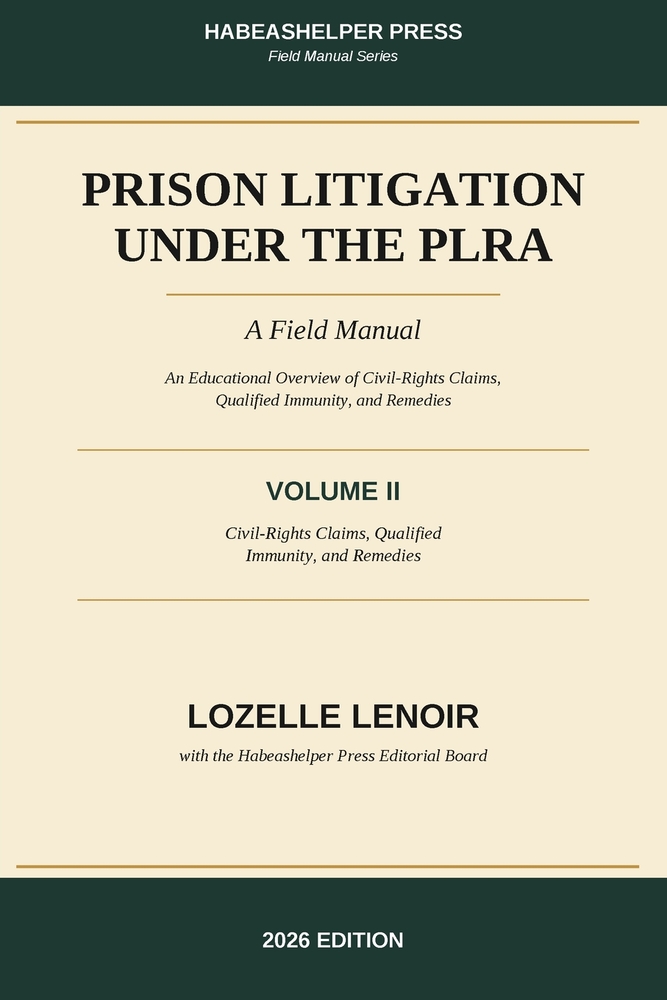 Prison Litigation Under the PLRA: A Field Manual cover