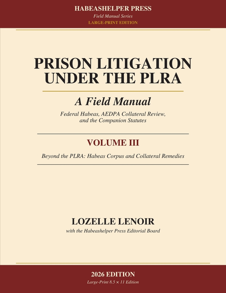 Prison Litigation Under the PLRA: A Field Manual cover