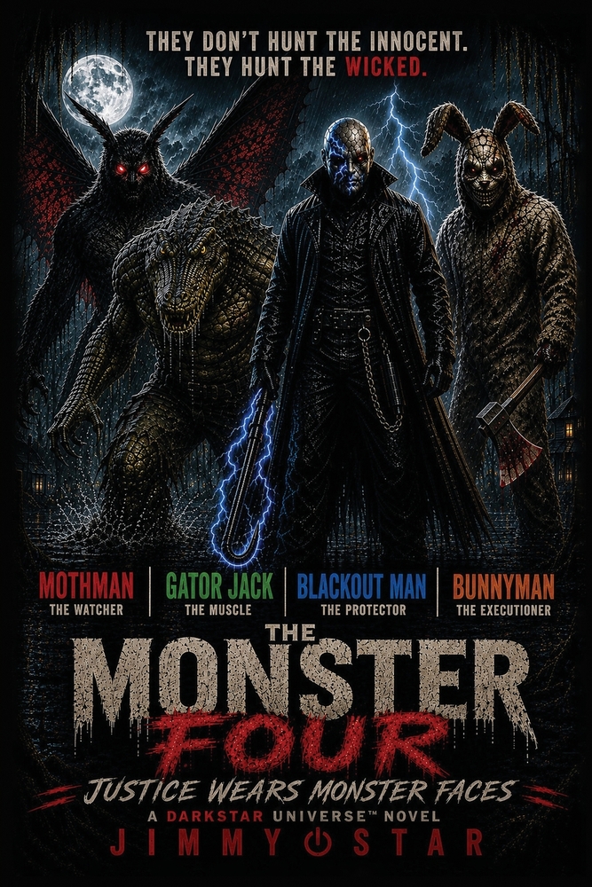 The Monster Four: Justice Wears Monster Faces cover
