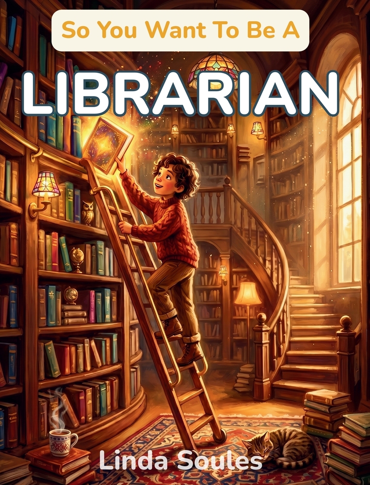 So You Want To Be A Librarian: A Kids' Guide to Libraries, Book Curation, Information Science, and the Resourceful Guides Who Help Us Find Stories, An cover