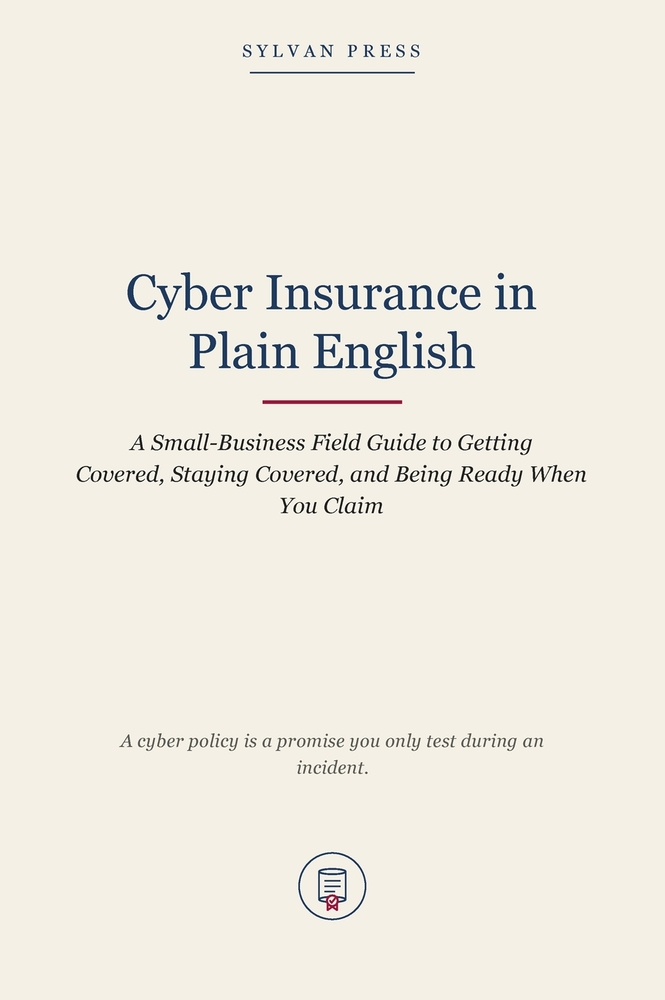 Cyber Insurance in Plain English: A Small-Business Field Guide to Getting Covered, Staying Covered, and Being Ready When You Claim cover