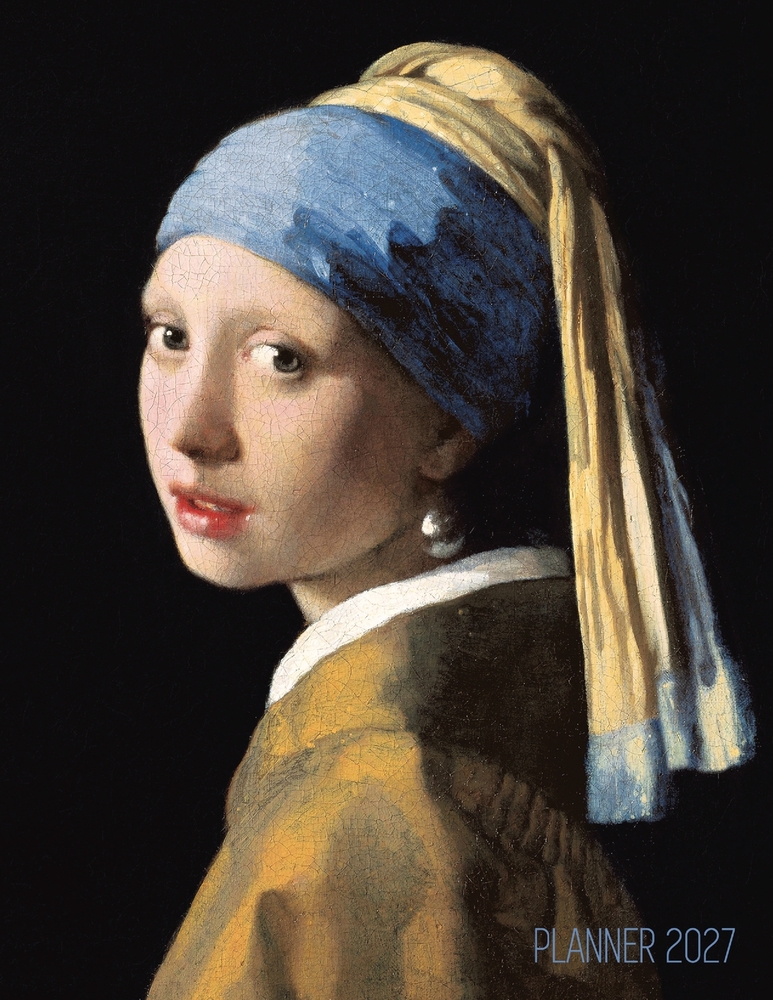 Girl With a Pearl Earring Planner 2027: Johannes Vermeer Artsy Year Agenda: January-December 12 Months Artistic Italian Renaissance Painting cover