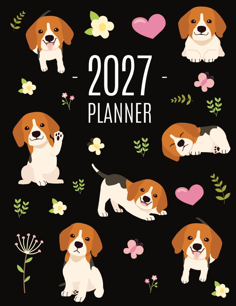 Beagle Planner 2027: Cute Daily Organizer (12 Months) Pretty Scheduler With Friendly Pooch cover