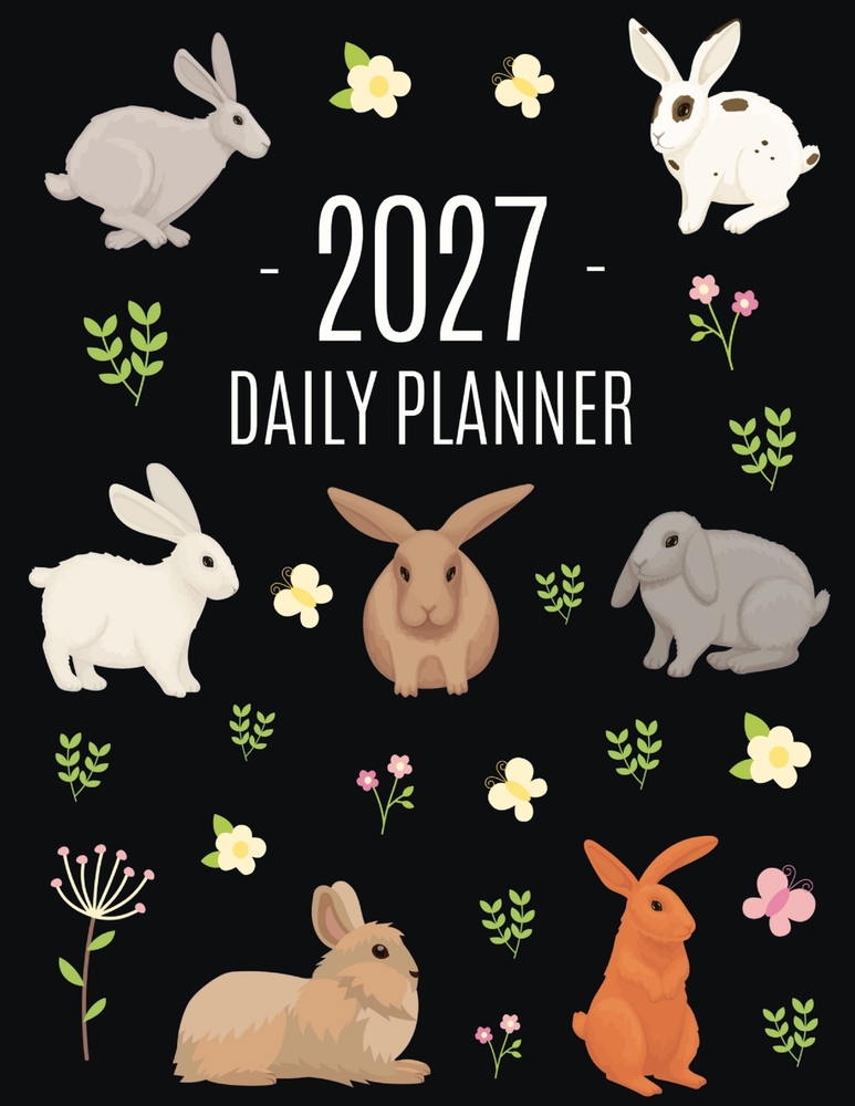 Rabbit Planner 2027: Cute Year Organizer with Bunnies: For an Easy Overview of All Your Appointments! Beautiful Hare Scheduler: January-December (12 M cover