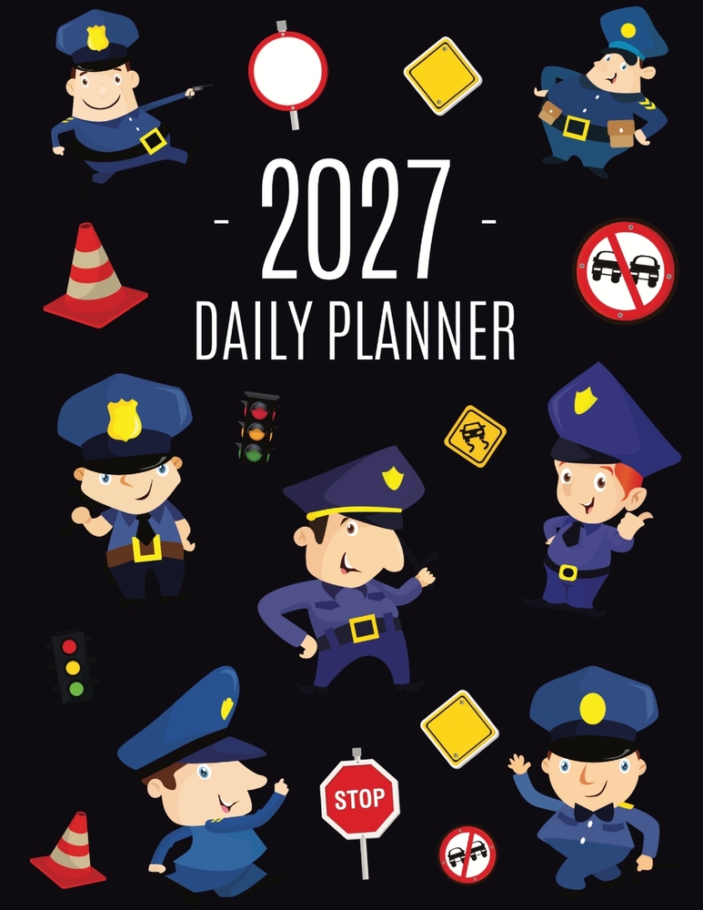 Police Planner 2027: Cool Daily Organizer: January-December (12 Months) Stylish Blue Policeman Weekly Agenda for Law & Order cover