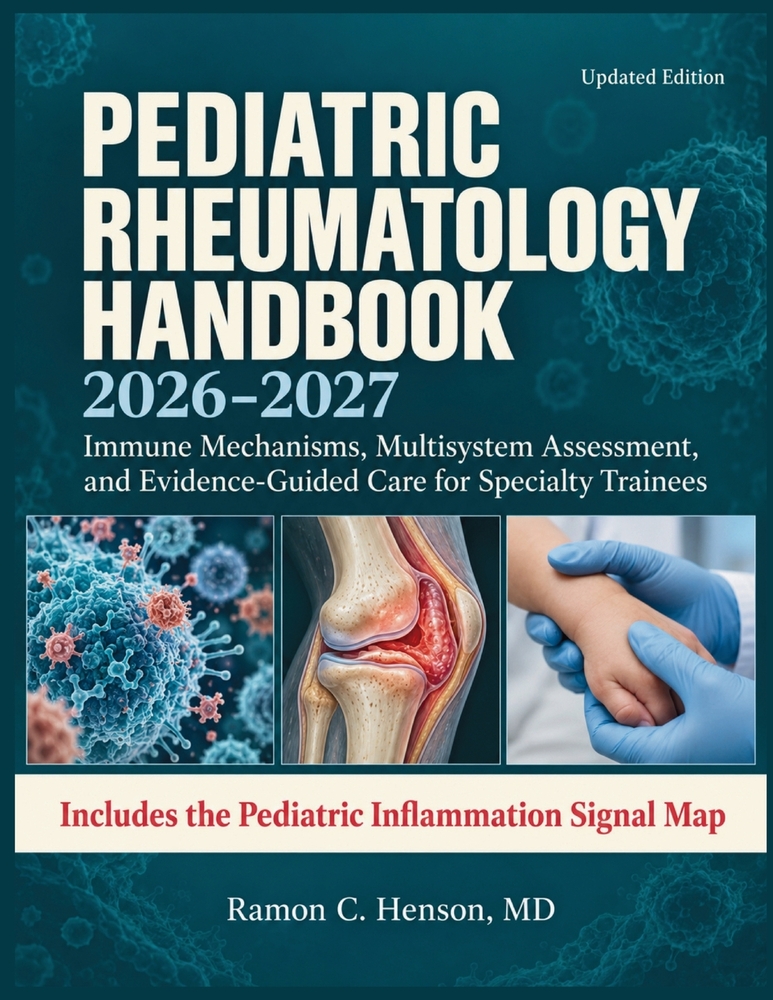 Pediatric Rheumatology Handbook 2026-2027: Immune Mechanisms, Multisystem Assessment, and Evidence-Guided Care for Specialty Trainees cover