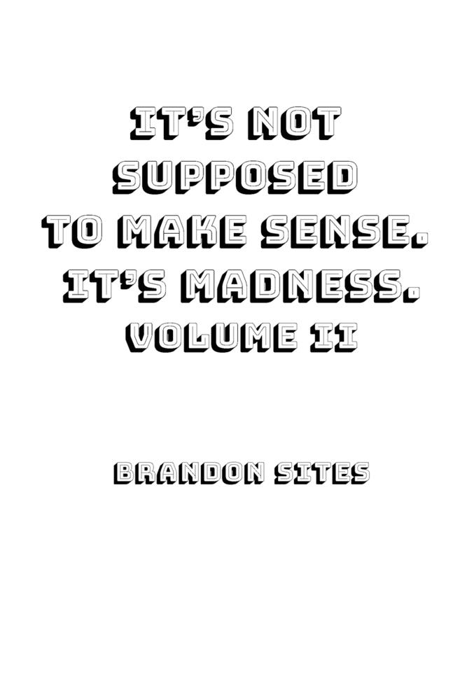 It's Not Supposed to Make Sense. It's Madness. Volume II cover