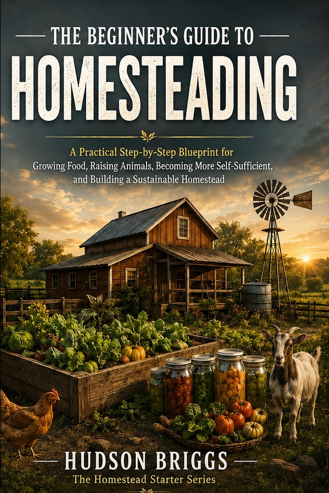 The Beginner's Guide to Homesteading: A Practical Step-by-Step Blueprint for Growing Food, Raising Animals, Becoming More Self-Sufficient, and Buildin cover