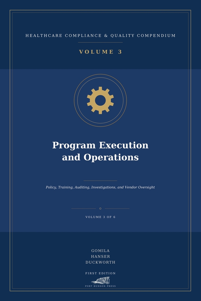 Program Execution and Operations Policy, Training, Auditing, Investigations, and Vendor Oversight cover